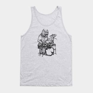 SEEMBO Pitbull Playing Drums Drummer Musician Drumming Band Tank Top